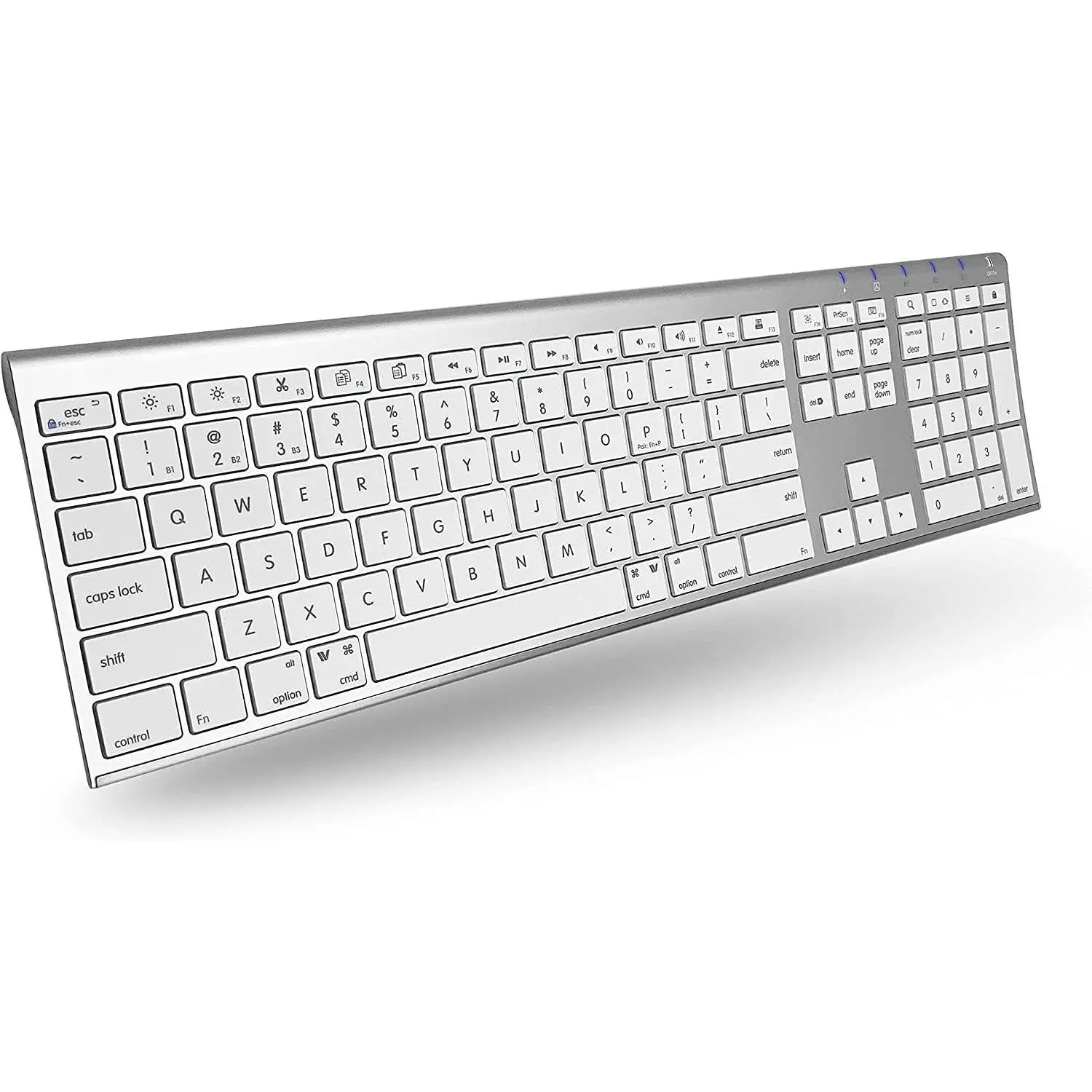 Keyboard for  - Compatible  Keyboard or MacBook Pro/Air, iMac - Multi-Device, Up to 3 Devices with 110 , 20 Shortcuts, Numeric Keypad, and Rechargeable -
