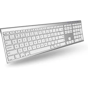 Keyboard for  - Compatible  Keyboard or MacBook Pro/Air, iMac - Multi-Device, Up to 3 Devices with 110 , 20 Shortcuts, Numeric Keypad, and Rechargeable -