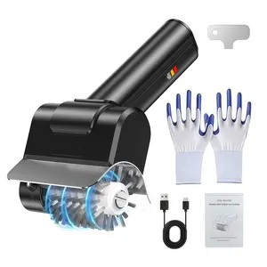 Electric Grill Brush, 1100RPM Powerful Cordless BBQ Cleaner with Splash Guard, 2000mAh Rechargeable Stainless Steel Bristle Scrubber for Gas Charcoal Grills & Smokers, Perfect Father's Day Gifts for Men Dad  Pro BBQ Ki