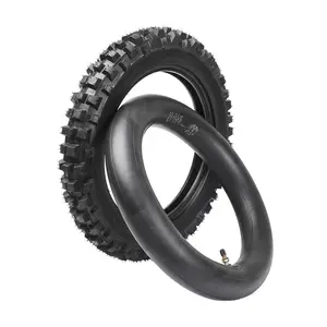 80/100-12 Dirt Bike Tire and Inner Tube 3.00-12" Tire Tube Heavy Duty for Pit Dirt Bike CRF70 CRF110 XR70 KLX110 TTR90 PW80 RM60 RM65 TaoTao DB14 SSR DRZ110 Apollo Coolster Motorcycle Off Road