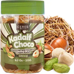 Dubai Chocolate Spreadable Jar – Pistachio Cream & Hazelnut Butter Spread with Kataifi Pastry – Rich, Creamy, Smooth & Natural – Artisan Dessert –9.7 oz -tiktok viral