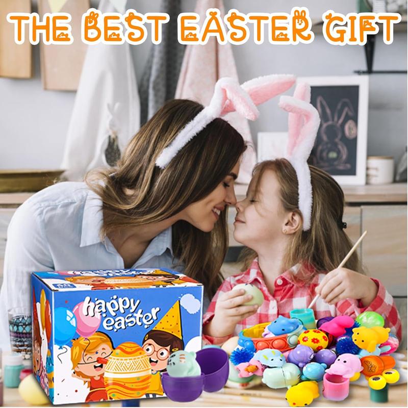 32/36/48/60 -Piece Prefilled Easter Eggs with with Toys - Ready-to-Use Easter Egg Hunt Kit for Kids, Boys & Girls - Non-Candy Party Favors