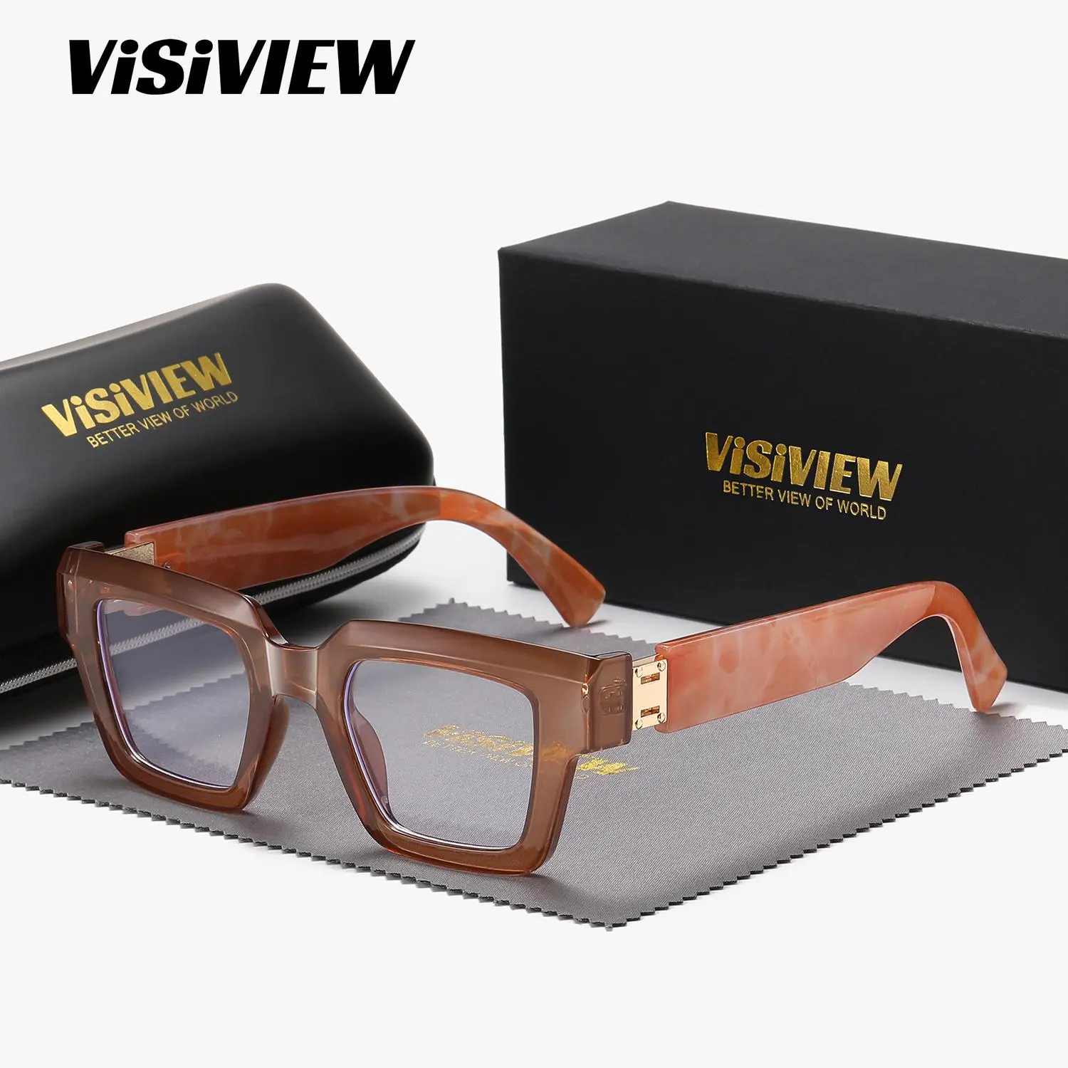VISIVIEW Unisex Anti-Blue Light Glasses Retro Elegant Comfortable All-Day Wear for Daily Use