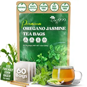 TOG999, Premium Oregano Herbal Tea with Jasmine-Like Notes – 60 Tea Bags | Blend of Oregano, Thyme & Lemongrass | Caffeine-Free, Natural Flavor, Premium Quality Herbal Infusion
