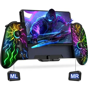 BEBONCOOL Switch Controllers with upgraded Hall Joystick for Switch/OLED, Full-Size Ergonomic Handheld Mode Wireless Switch Joypad, One-Piece Wireless Switch Joypad with Turbo/Programming/1000mAh Battery-JC205