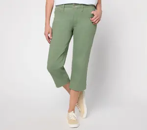 NYDJ Marilyn Petite Straight Leg Capri Jeans in Cool Embrace