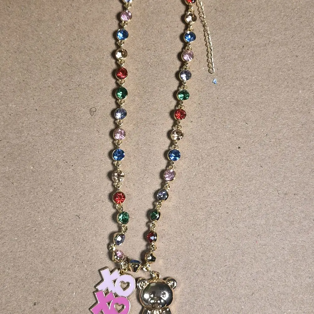 Teddy Bear Costume Necklace, XO-Themed Statement Jewelry for baby or toddler