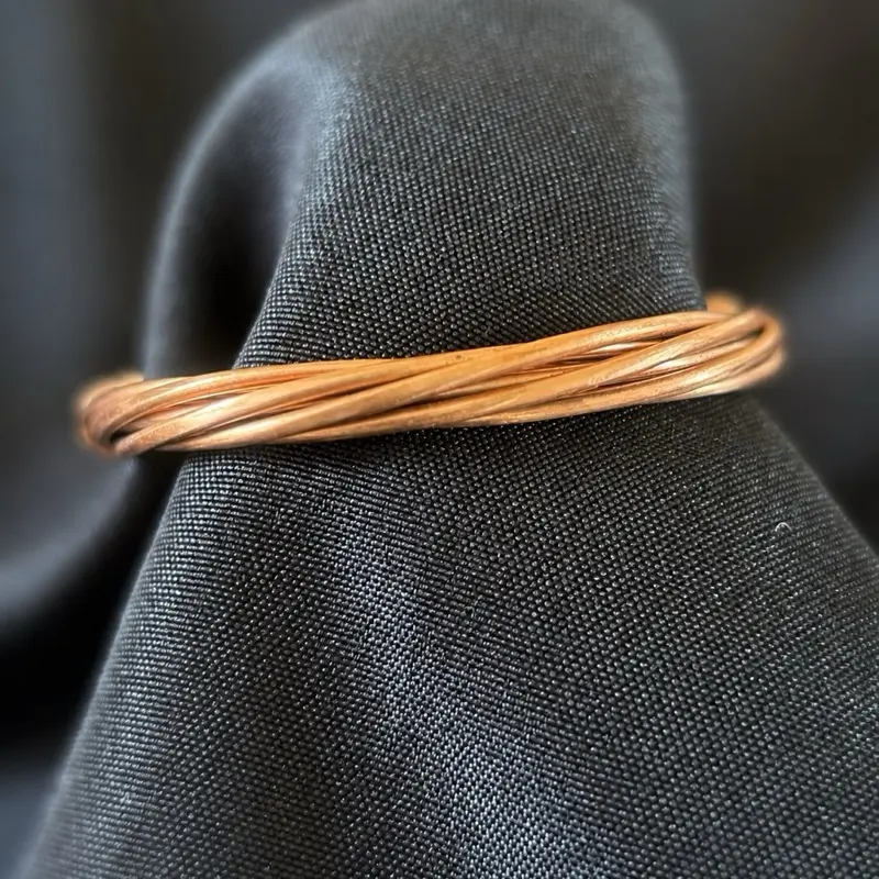 Handcrafted Twisted Copper Cuff Bracelet