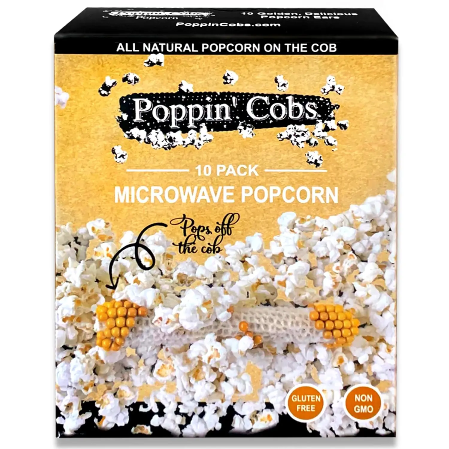 Microwave Popcorn on the Cob (10 Count), Poppin' Cobs Popcorn