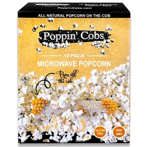 Microwave Popcorn on the Cob (10 Count), Poppin' Cobs Popcorn