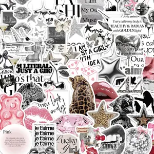 50 Silver Color Style Stickers, Creative Decorative Student Stickers, Room Thermos Cup Phone Notebook Diary Poster Luggage DIY Wall Decals