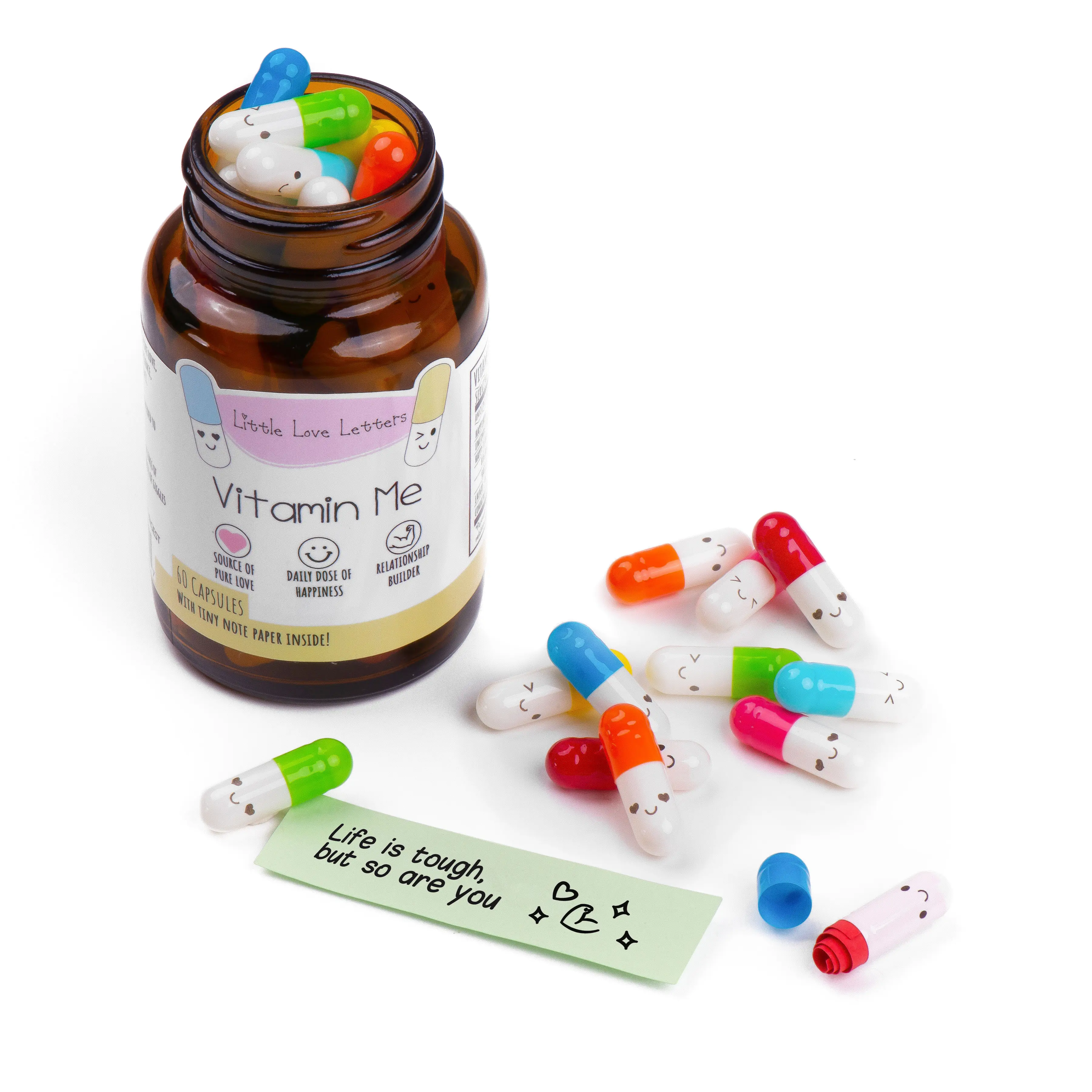 Love Note Capsules, Pre Written Love Notes For Boyfriend Husband or Girlfriend or Wife , Cutest Anniversary, Christmas or Valentines Day Get Well Soon Or just because Gift