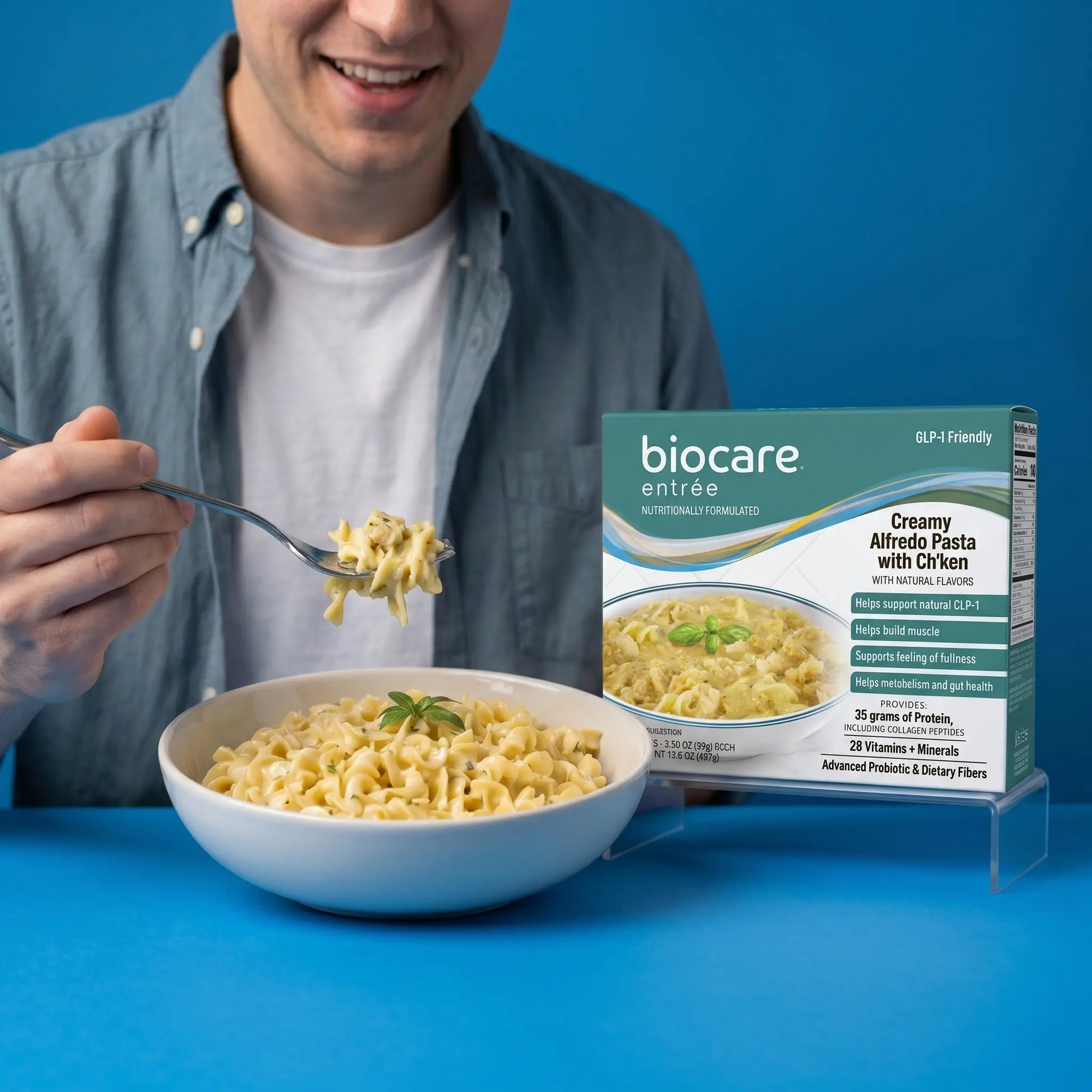 Creamy Alfredo Pasta with Ch'ken High Protein Meal (5 Count)