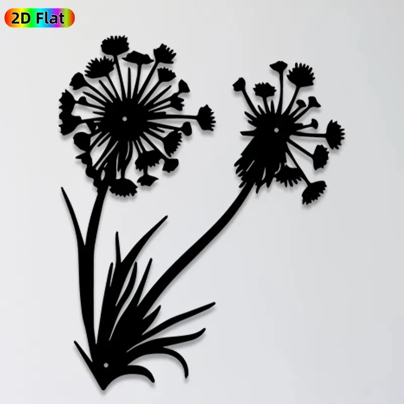 1pc Dandelion Metal Wall Art, Artwork, Decoration, Dandelion Statue Mural, Ideal Gift for Easter, Thanksgiving, Nature Decor Enthusiasts, Rust-Resistant Metal Wall Decor Wall Sculptures, Perfect for Garden Wall & Backyard Fence, Charming Outdoor Decor