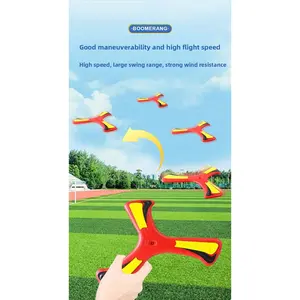 Clover foam hand throw safety boomerang children's sports boomerang automatic frisbee unisex birthday gift