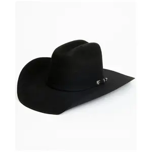 Unisex Wide-Brimmed Panama-Style Felt Hat — Fedora-Style All-Season Beach Sun Hat UPF Sun Protection Flat Hat Black Hats