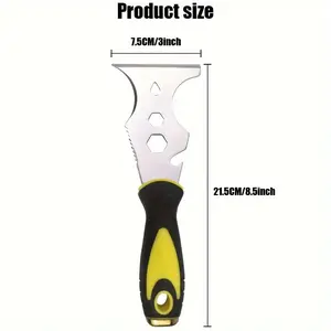 15-in-1 Paint Scraper Suit, with Hammer Head Soft Grip Handle - The Ultimate Multi-Function Tool for Wood, Wallpaper, Cement Grout, etc. !