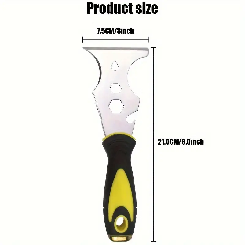 15-in-1 Paint Scraper Suit, with Hammer Head Soft Grip Handle - The Ultimate Multi-Function Tool for Wood, Wallpaper, Cement Grout, etc. !