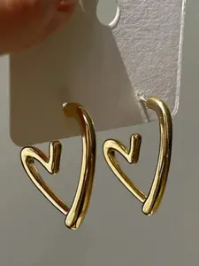 Heart Shaped Earrings, Fashionable Earrings for Women & Girls, Casual Jewelry for Party, Daily Clothing Decor, Trendy All-match & Exquisite Jewelry for Birthday Gift