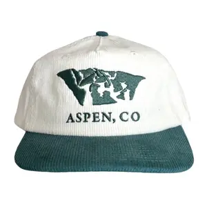Vintage Aspen Colorado Corduroy Hat, Retro Mountain Embroidered Cap, Unisex Adjustable Trucker Hat, Gift for Outdoor Lovers