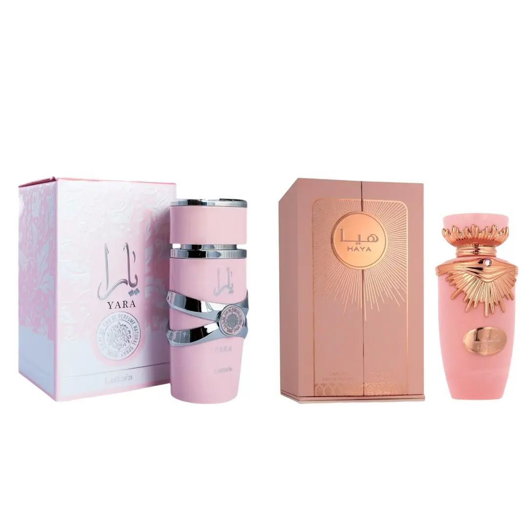 Lattafa Yara + Haya Women's EDP Fragrance Bundle, 3.4 oz (100ml) Per Bottle, Fresh Citrus-Floral & Floral Bouquet Scents with Creamy Vanilla Notes