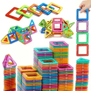 Magnetic Building Blocks Kids Toy Magnetic Tiles Set, DIY Designer Construction Learning Toy, Creative Build Suitable for Boys Girls Birthday Gift