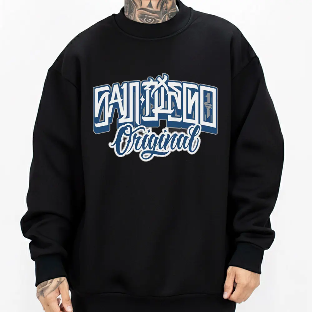 SD San D Original Chicano Clothing Mexican Clothes Lowrider Clothes Oversized Graphic Tee Medium Heavy Sweatshirt Hoodie for Men & Women S-5XL Loose Fit Unisex Streetwear Top