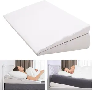 Naudacaa Wide Bed Wedge Pillow - 7.5”Adjustable Wedge Pillow for Headboard, Sleeping Wedge Mattress Topper Lifter, Inclined Mattress Elevator for Acid Reflux