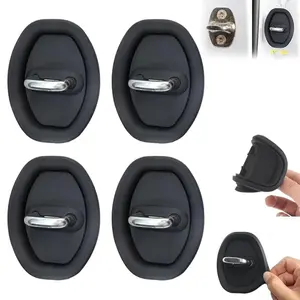 8-piece set of silicone car door lock protectors, shock-absorbing car door lock covers, suitable for vehicle locks, easy to install, soft protection, universal car accessories, car side stickers
