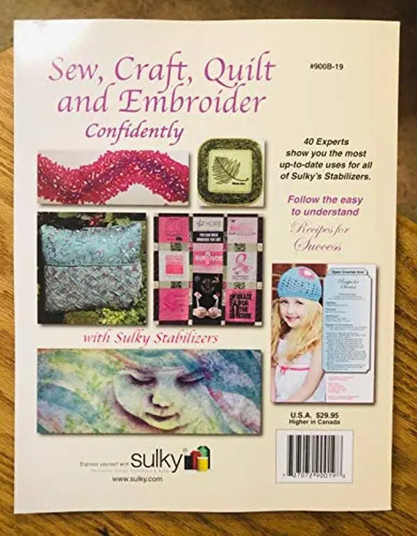 USED Book - Sew, Craft, Quilt and Embroider Confidently with Sulky Stabilizers by Joyce Drexler (Paperback) - english