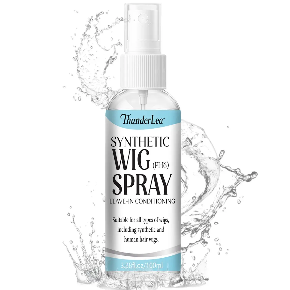 Daily Wig Leave-in Spray, Coconut Oil Hair Care Spray, Detangle Haircare Spray, Easy To Comb, Cleans and Extends Wig Lifespan, Soft, Softens Dry Hair, Refreshing and Scented for Women, Moisturizing Haircare, Hair Moisturizing Treatment