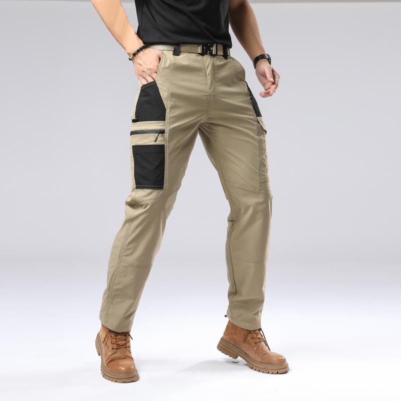 4Pack Men's Tactical Cargo Work Pants, Multi-Pocket Straight Leg Utility Trousers, Outdoor & Workwear | 1/ 2/3/4-pacs