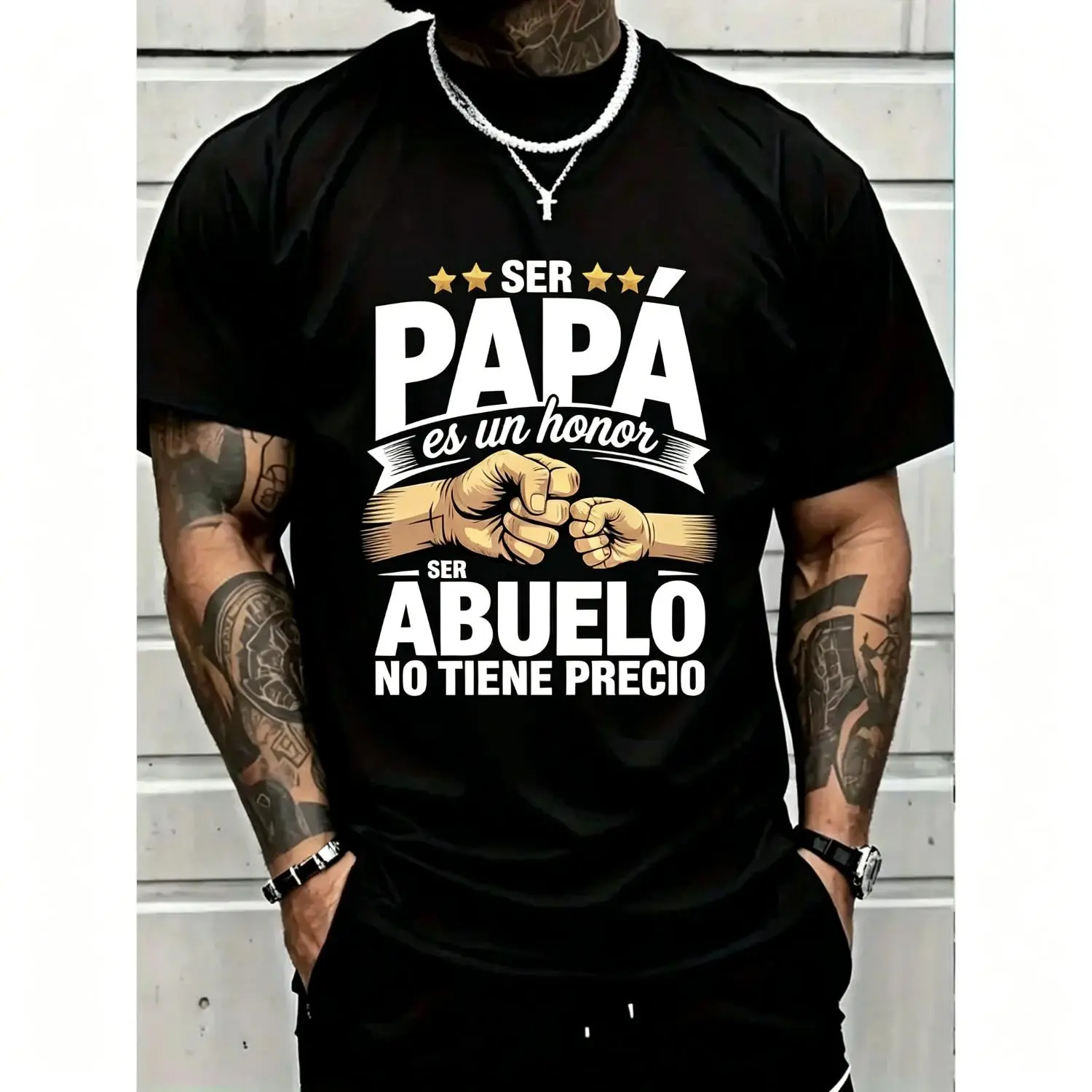 Dad and Grandpa Life Celebrating Legends with Two Unique Men's TShirt Designs Fist Bump for Dad and Grandpa Dad Mode Engaged Grandpa Mode Unmatched Humorous Men's T Shirt Celebrating the Man Who Manages It All