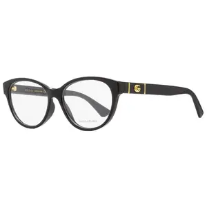 Gucci Oval Eyeglasses GG0633O 001 Black/Gold 54mm 633