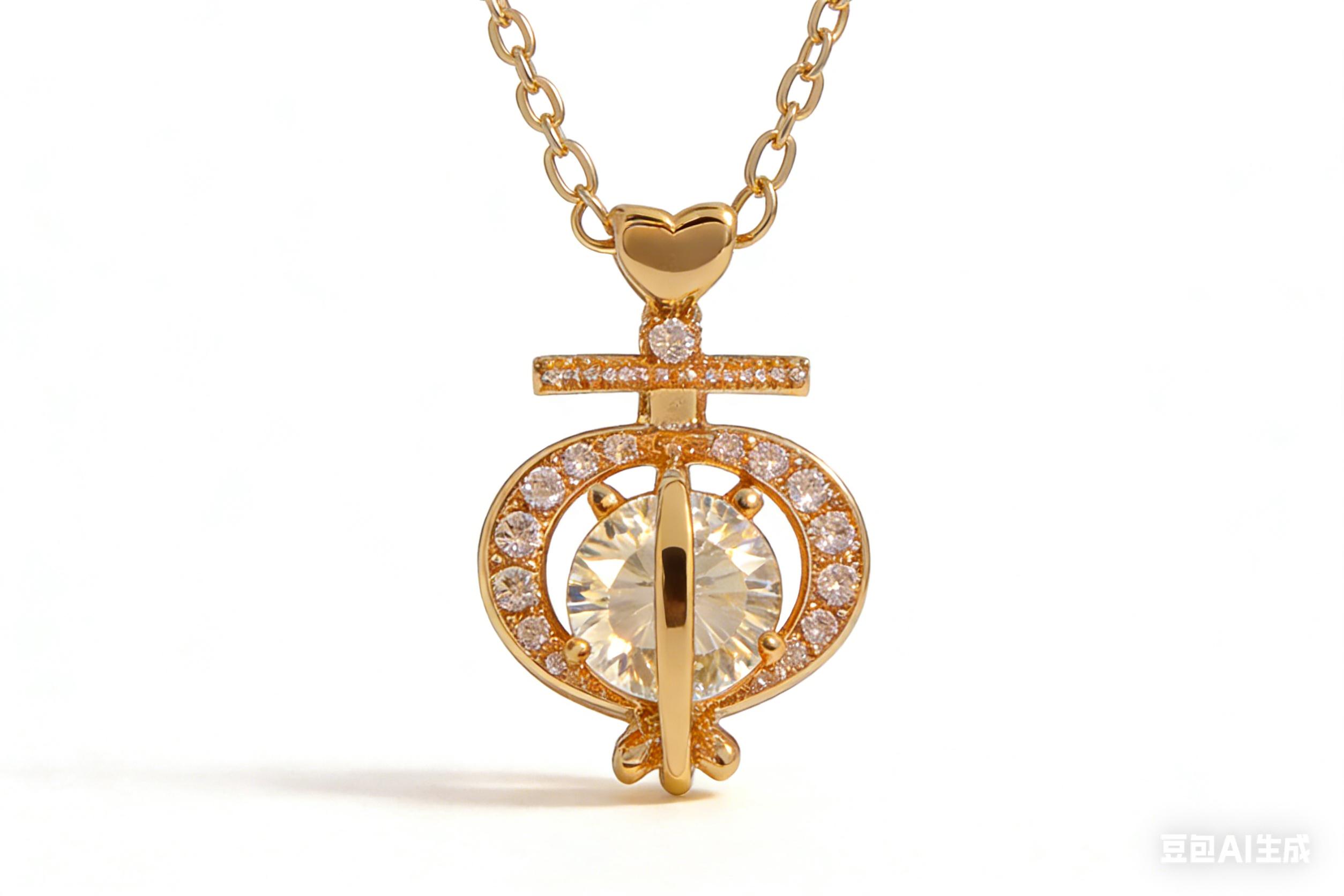 Edgy Romantic Snake Heart Pendant Necklace Rose Gold Plated Hypoallergenic with Cubic Zirconia & Green Gemstone 50cm Chain