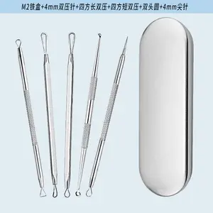Acne Needle Set Stainless Steel Acne Clip Cell Clip Acne Removal 5-Piece Set Blackhead Acne Needle Beauty Tools