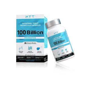 KTT Probiotics 100 Billion CFU - 26 Strains + Organic Prebiotics - Immune, Digestive & Gut Health - Supports Occasional Constipation, Diarrhea, Gas & Bloating - for Women & Men - 60ct