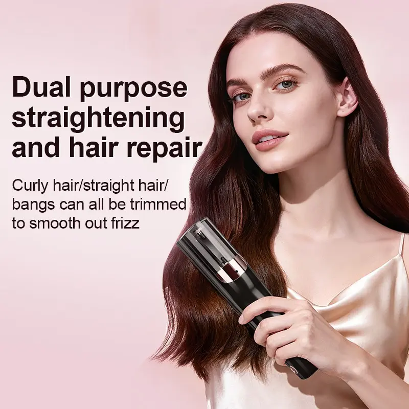 Multi-Functional Hair Splitter, Detangler Straightening, Portable Electric Trimmer for Frizzy Ends, Home Use Hair Care Device, Easy-To-Carry Hair Maintenance Tool, Hair Styler
