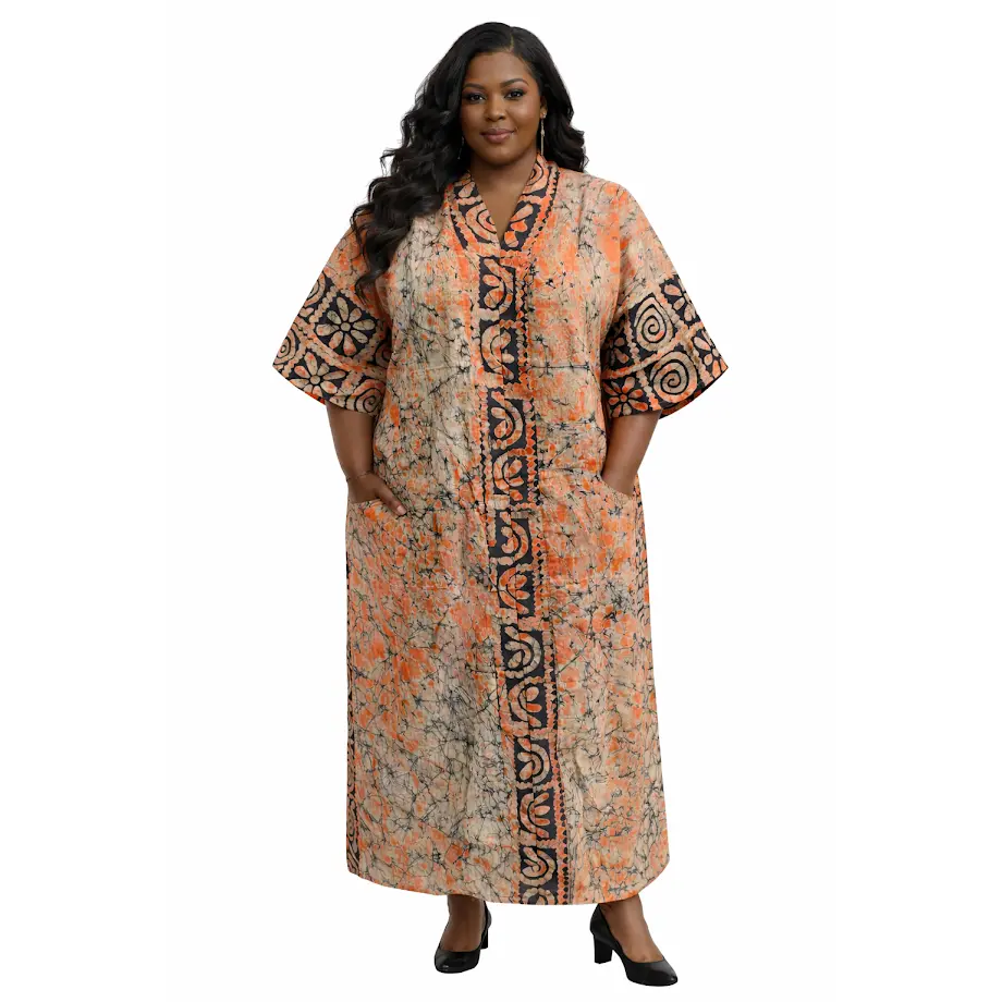 Women's Handwoven Batik Clothes - Custom-Fit Traditional African Textile Party Dress for Cultural Celebrations, Special Events, Piece, Wedding, Casual, One Piece
