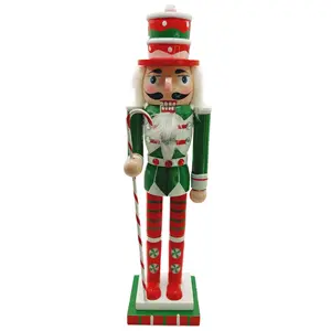 Christmas Nutcracker. Wizardi Classic Wooden Festive Decoration F07M14-31-N01702C