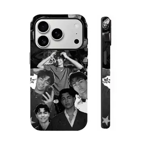 Malachi Barton Monochrome Collage Star Mobile iPhone Case for iPhone 17. PBT+TPU Dual-Layer Shockproof Protective Case, Compatible with iPhone 17/16/15/14/13/12/11 Pro Max/Plus Protection Durable