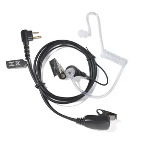 YNIBST 2 Pin Two Way Radio Earpiece with Swivel Boom Mic Clear PTT,  Acoustic Coil Tube Surveillance Walkie Talkie Clip on Earphones Compatible with Motorola Walkie Talkie CLS1410 CLS1110 CP200D RDU4100 Radio for Police Security and Law Enforcement Use