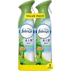 Air Mist Odor-Fighting Air Freshener Spray, Gain Original Scent, 8.8oz Aerosol Can, 2 Pack – Perfect for Home, Bathroom & Kitchen
