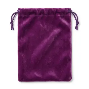 Purple Velveteen Drawstring Bag 3" x 4" — Small Mojo Bag and Crystal Pouch
