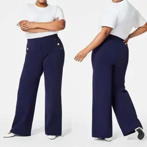 Wrinkle-Free Stretch Dress Pants Plus Size for Women Pull-on Pant Ease into Comfort Office Pant