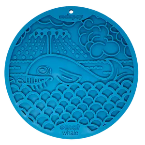 Whale eMat - Enrichment Lick Mat for Dogs and Cats - with Suction Cups | Whale Design | USA Made