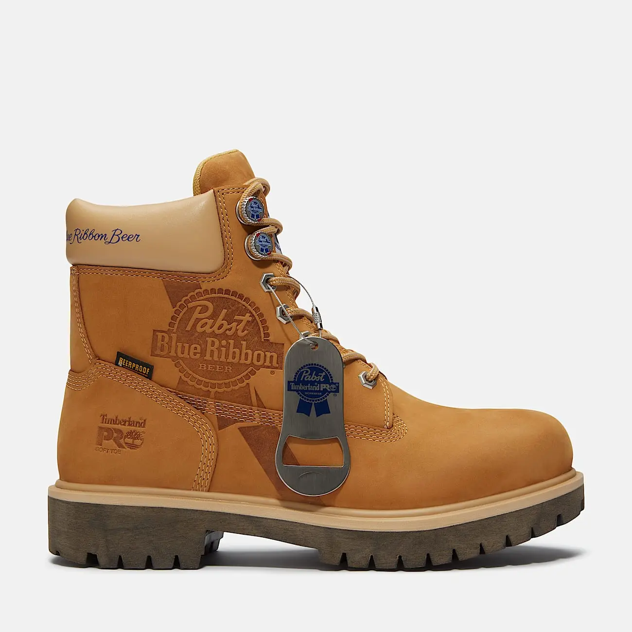 Wrangler Men's Pabst Blue Ribbon Collaboration 6-Inch Waterproof Work Boots, Soft Toe Anti-Fatigue Shoe, Boot, Footwear, Water Proof
