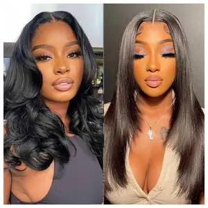 [Combo sale 18"&18"] "buy 1 get 2 wig" 13x4 Lace Front Wigs Human Hair Wigs Body Wave Wig and Straight Hair Wig 180% Density for Woman