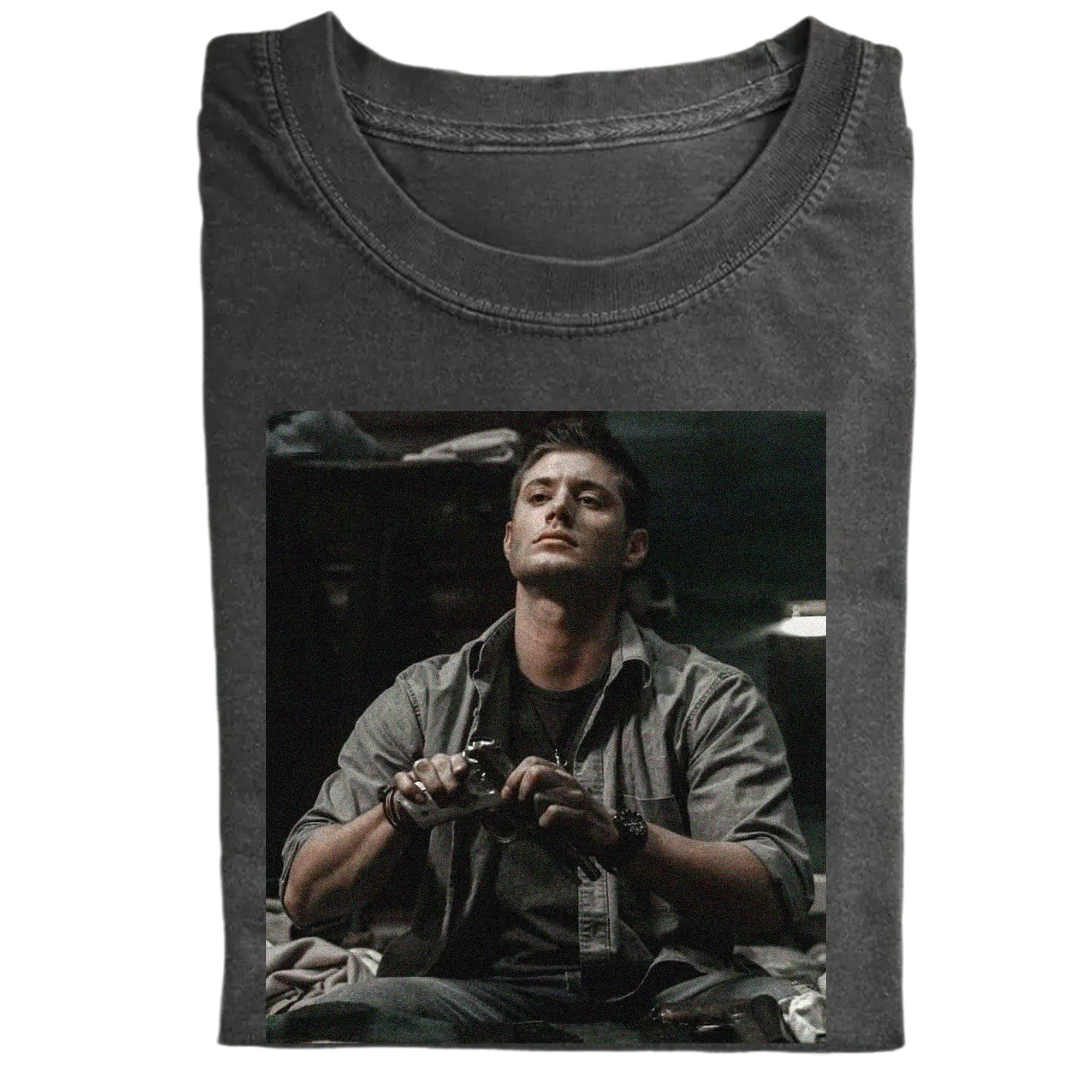 Dean Winchester Classic Look Shirt, Supernatural TV Show Tee, Vintage Retro Graphic Tee Gift for Men, Gift for Women, Crew Neck Tee, Trending T-shirt