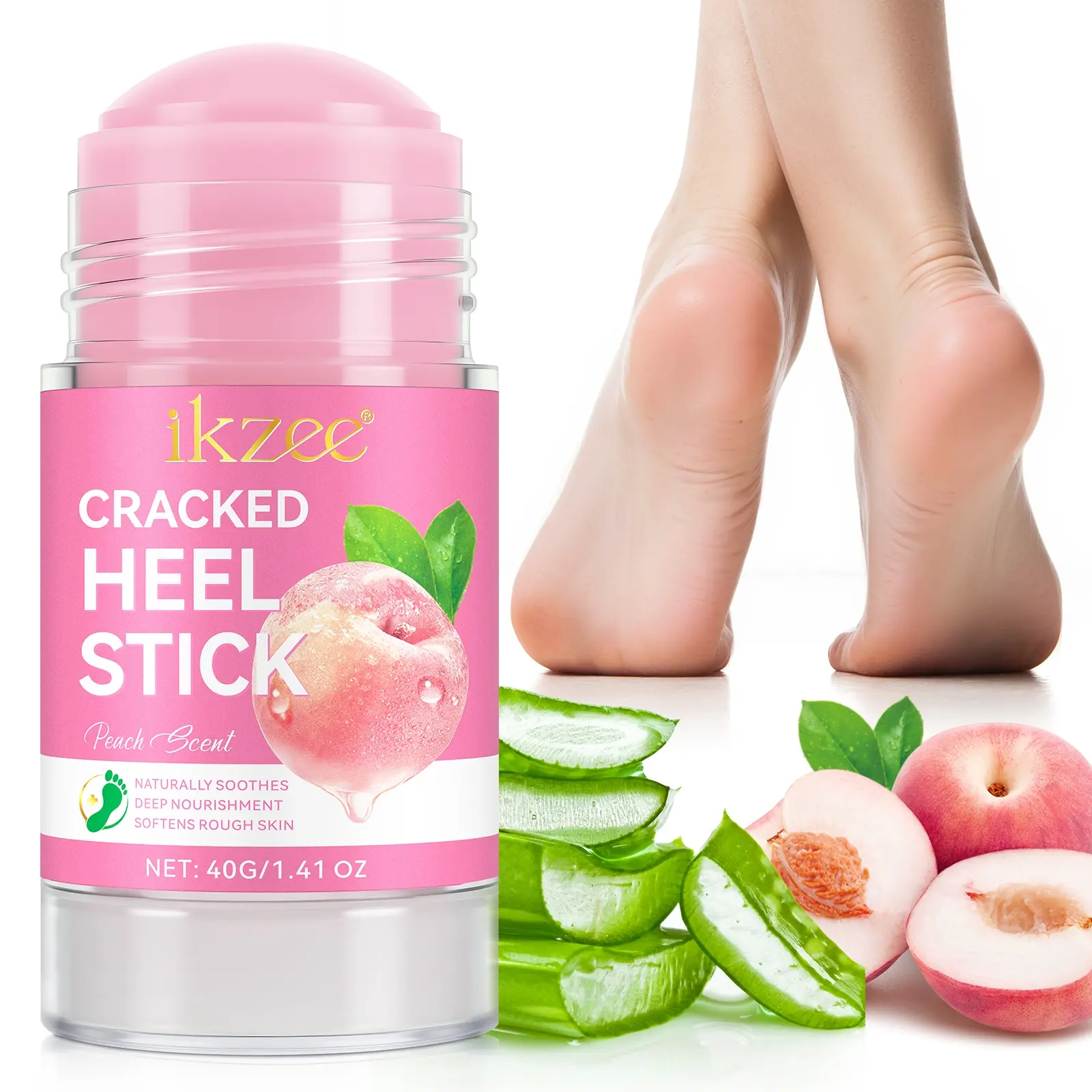 40g Ikzee Foot Care Stick with 60% Urea + 2% Salicylic Acid, Aloe Vera, Coconut, Deep Moisturizing Callus Cream, Foot Healing Cream, Winter Essential Skin Lotion, Moisturizer, Concentrated Foot Cream, Urea Cream For Feet